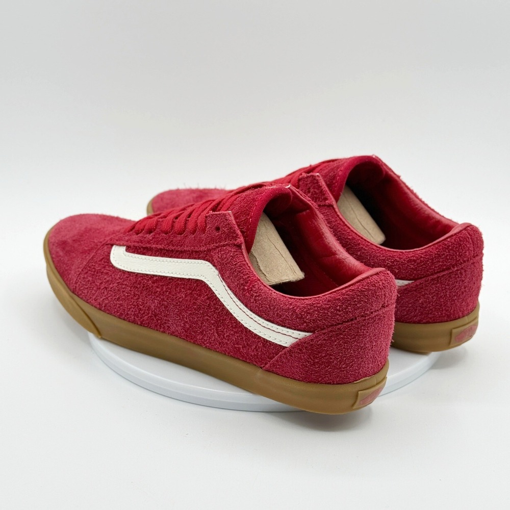 Vans Old Skool Low Pro Suede Size 8 Womens Red/Gum NEW - Picture 5 of 10